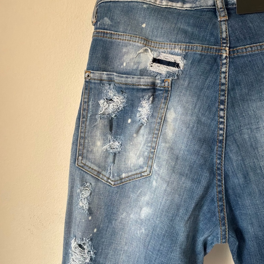 Dsquared2 Distressed Patchwork Men's Blue Jeans - image 11